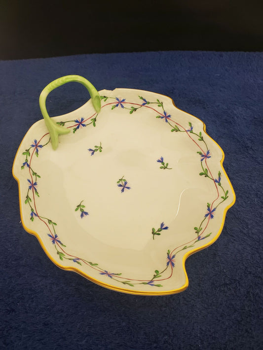Herend Blue Garland (PBG) Leaf Dish (204) (Imperfect)