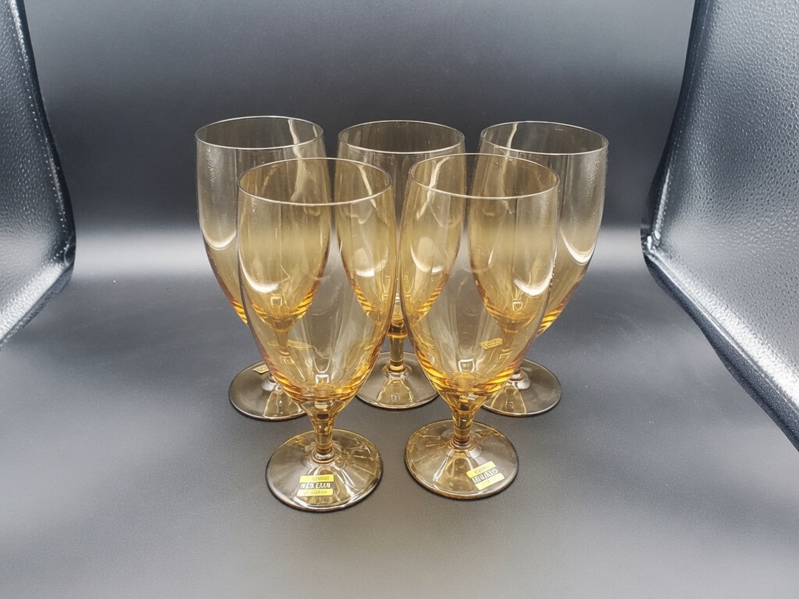 Set of 5 Mikasa Elegance Elegant Brown (Auburn) Iced Teas LK