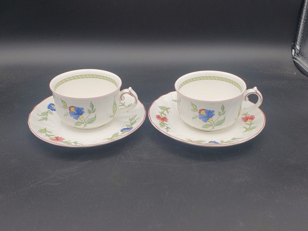 Set of 2 Villeroy & Boch Persia Cup & Saucer Sets LK