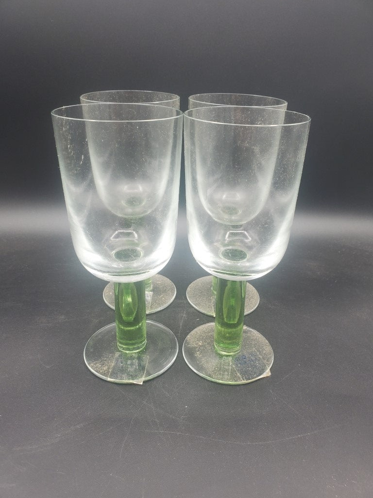 Set of 4 Block Floral Water Goblets LK