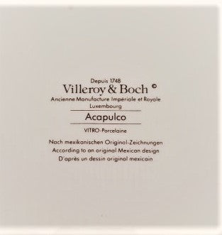 Set of 2 Villeroy & Boch Acapulco Bread and Butter Plates (Ctr Dsgn Usage Marks)