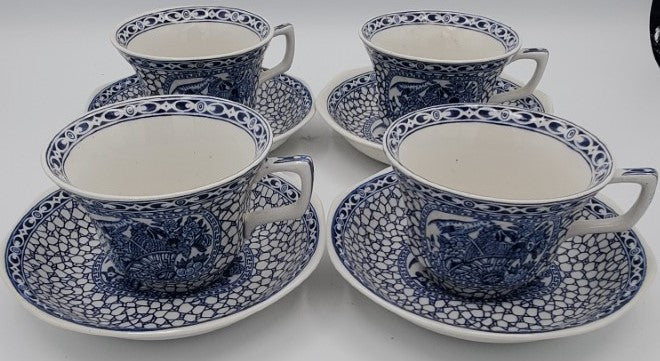 Set of 4 Adams Chinese Bird Cup & Saucer Sets LK