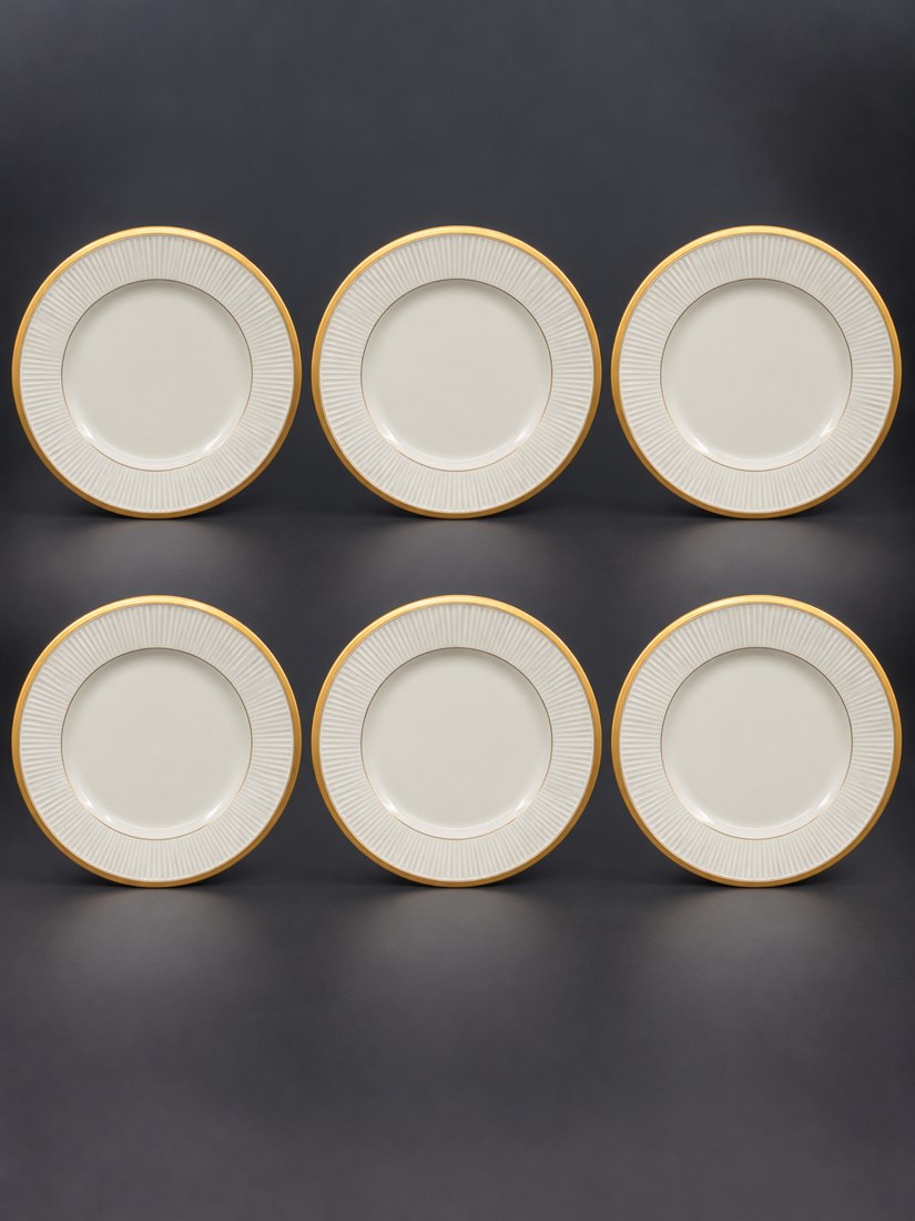 Set of 6 Fitz & Floyd Classique d'Or Dinner Plates LK