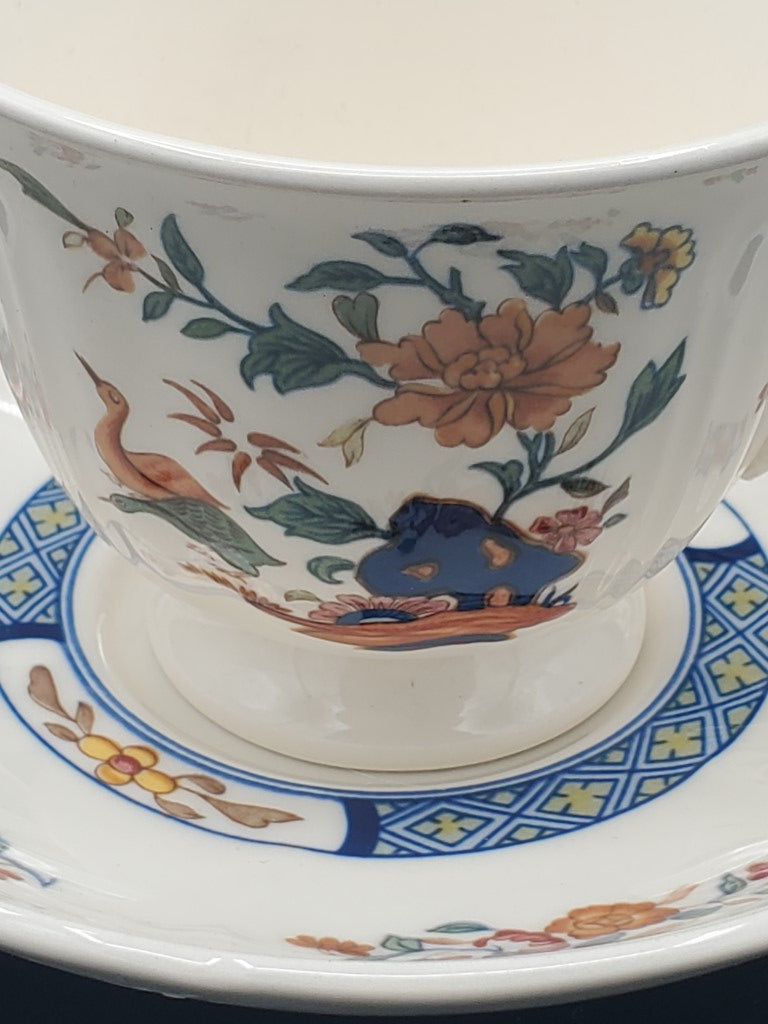 Set of 6 Wedgwood Chinese Teal Cup & Saucer Sets LK
