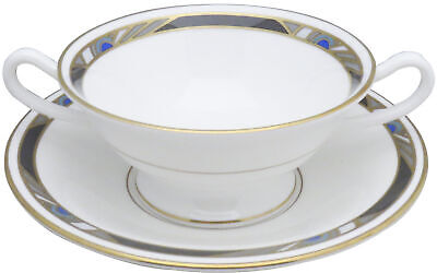 Royal Worcester Raffles Cream Soup Bowl & Saucer Set