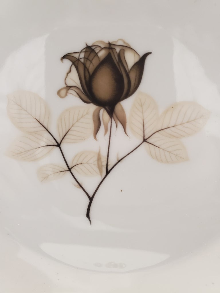 Set of 2 Rosenthal Shadow Rose Salad Plates LK