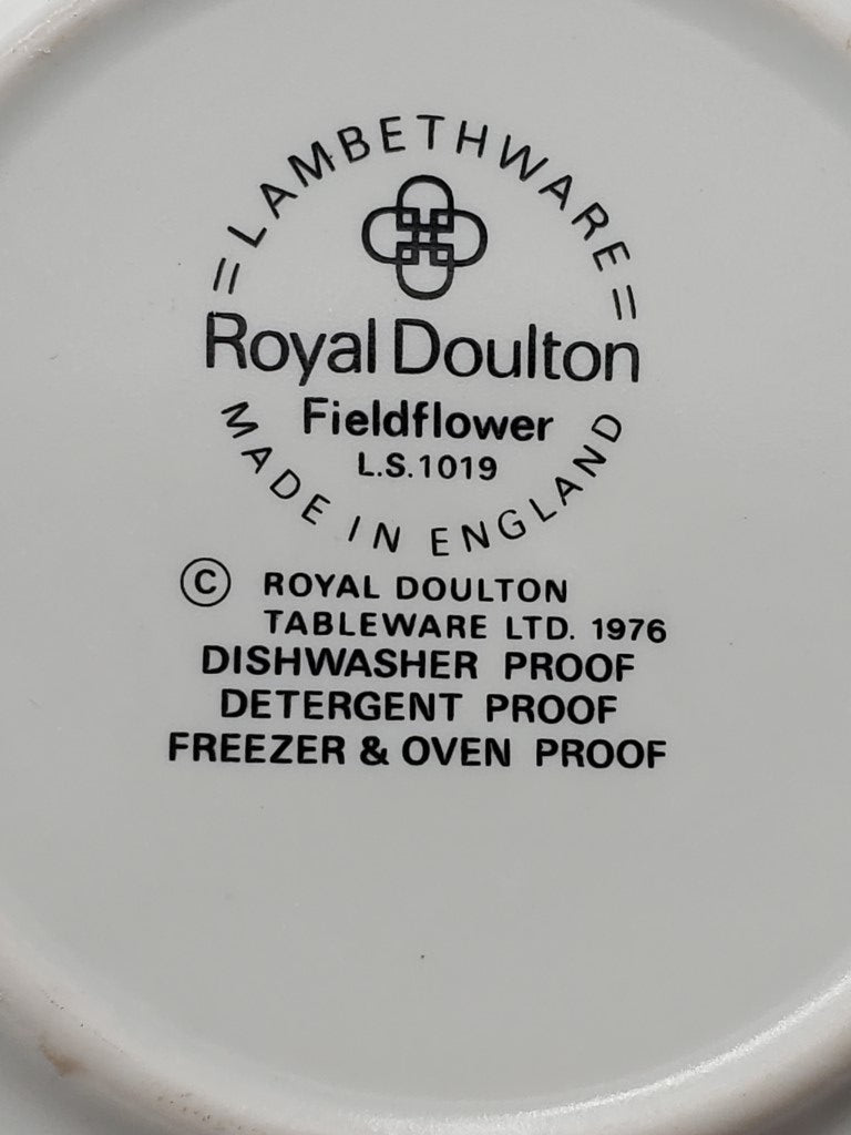 Set of 4 Royal Doulton Fieldflower Cup & Saucer Sets LK