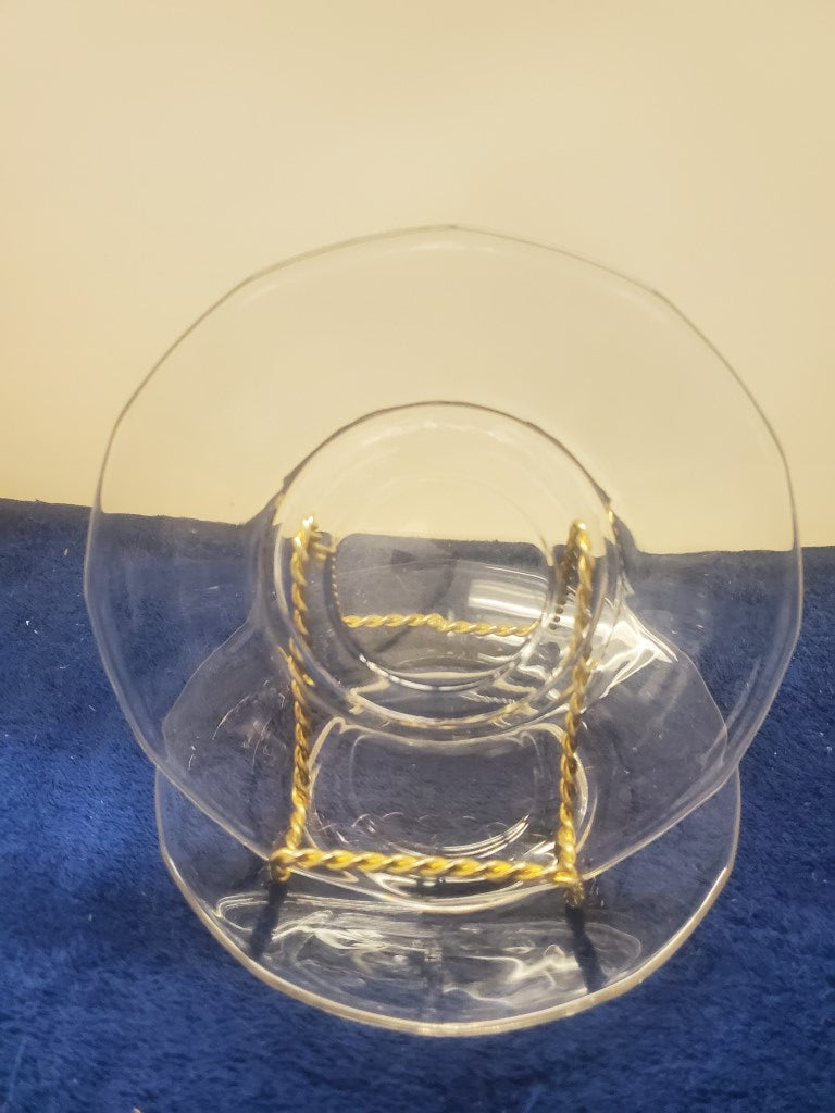 Set of 2 Depression Glass Fairfax Clear Saucers SASE102225