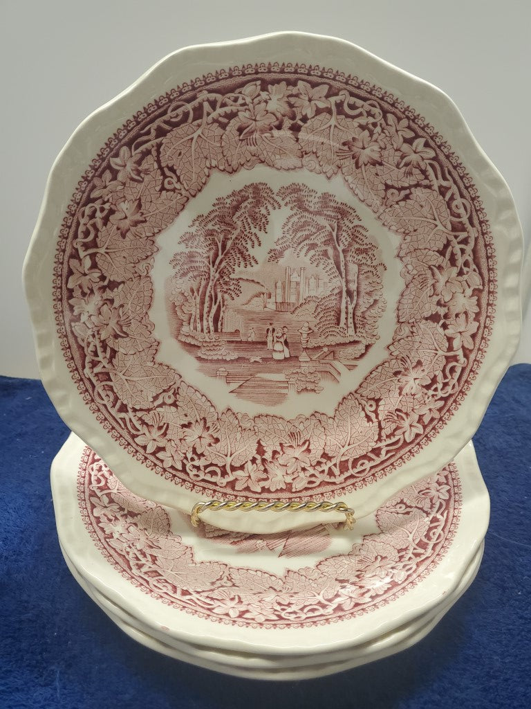 Set of 4 Franciscan Pink Vista Salad Plates LK