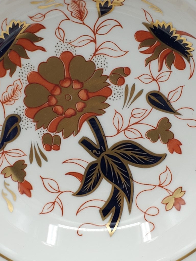 Set of 3 Royal Crown Derby Asian Rose (Duesbury Shape) Rim Soup Bowls LK