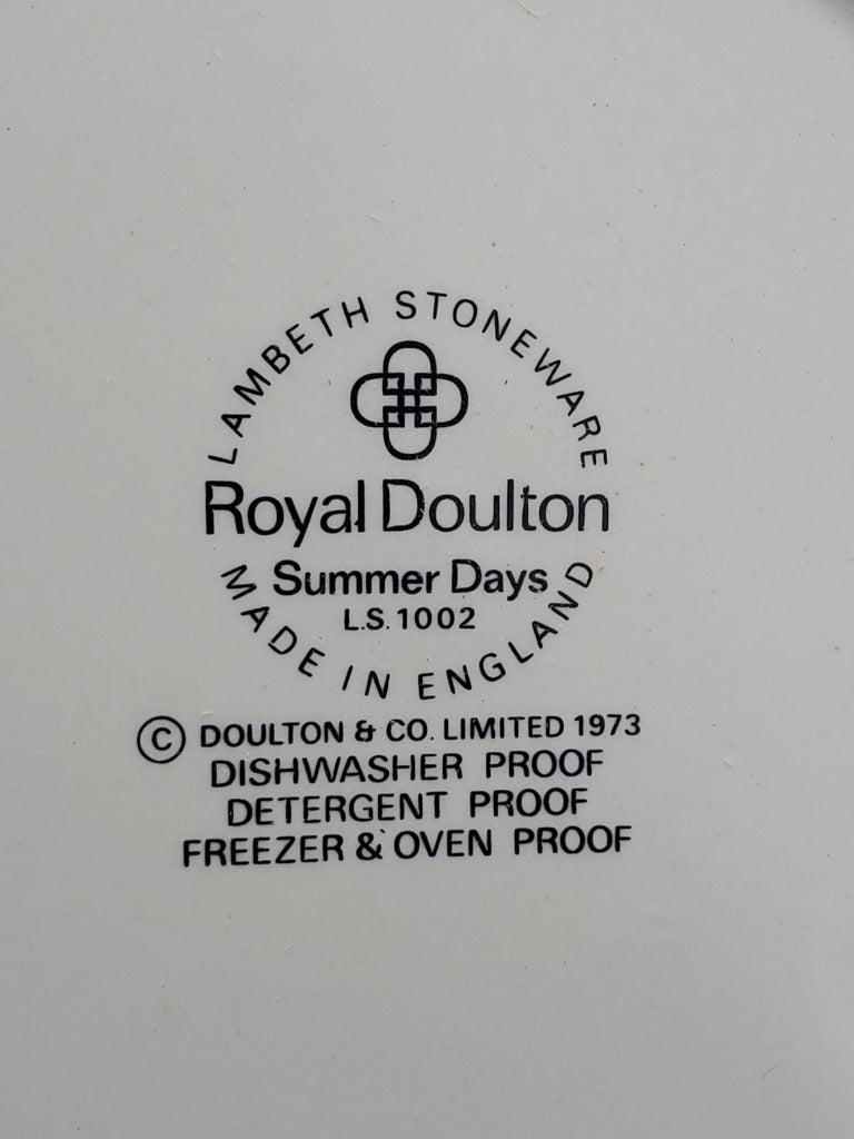 Set of 6 Royal Doulton Summer Days Coupe Soup Bowls LK