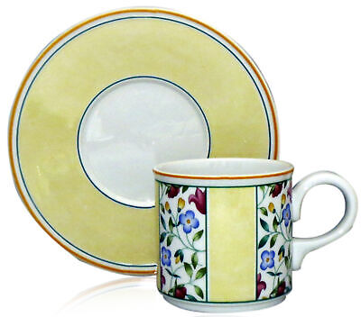 Set of 3 Villeroy & Boch Virginia Flat Cup and Saucer Sets