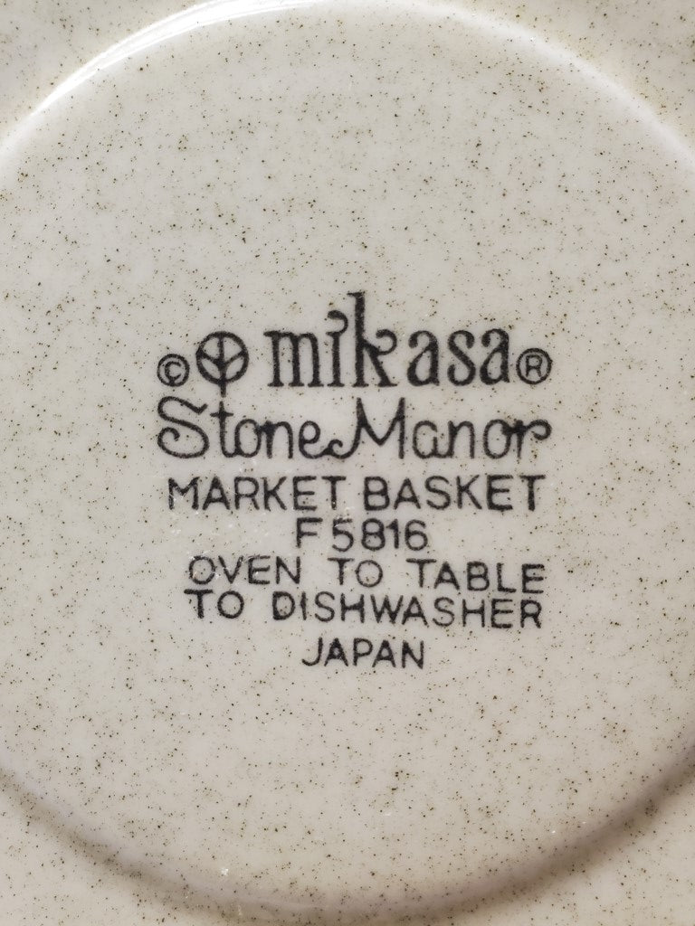 Set of 8 Mikasa Market Basket Saucers Only LK
