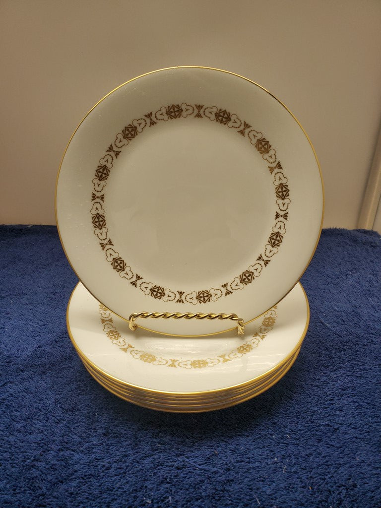 Set of 6 Minton Golden Diadem Bread & Butter Plates