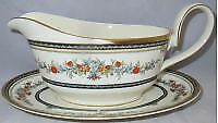 Minton Stanwood (Gold Trim) Gravy Boat & Underplate