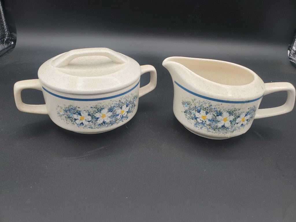 Lenox Dewdrops Creamer & Sugar Bowl with Lid LK
