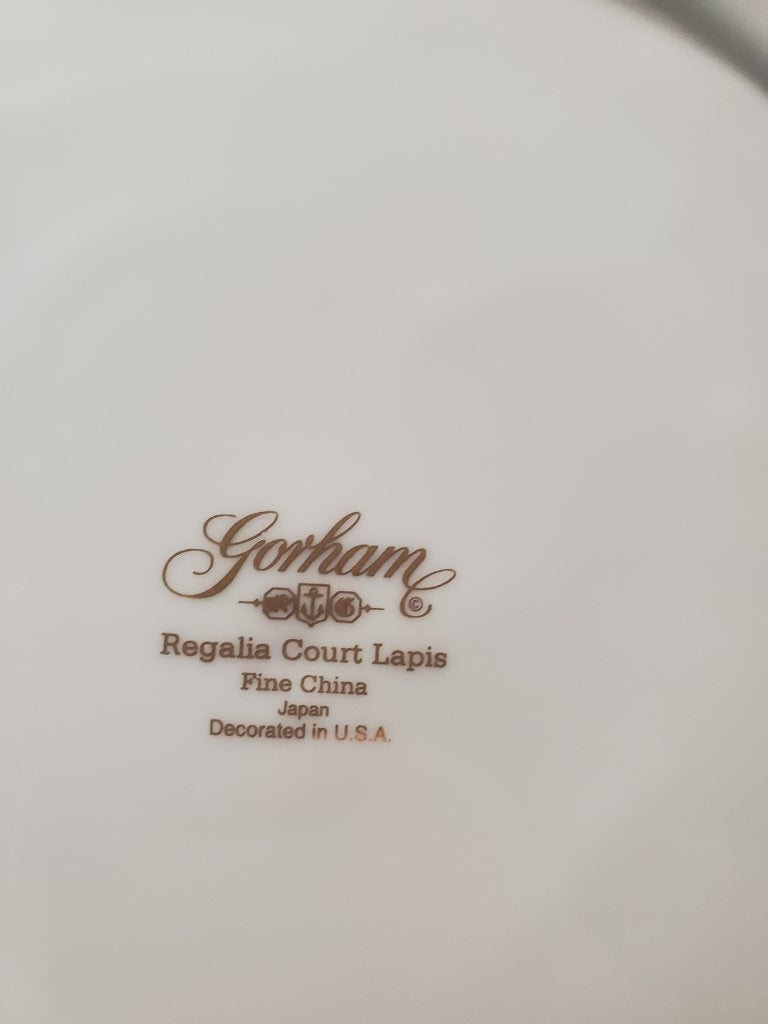 Set of 3 Gorham Regalia Court Lapis Bread & Butter Plates LK