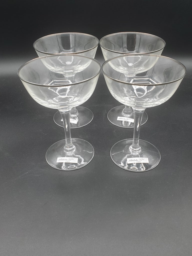 Set of 4 Noritake Crystal Paris Champagne/Tall Sherbets LK