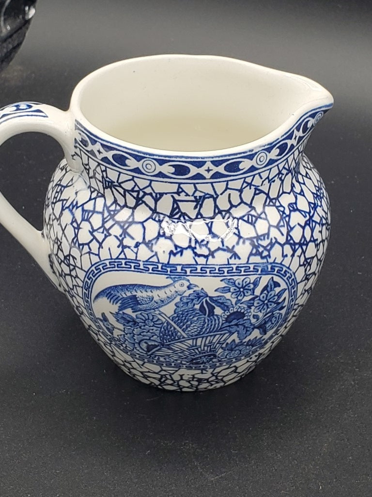 Adams Chinese Bird Creamer & Sugar Bowl with Lid LK