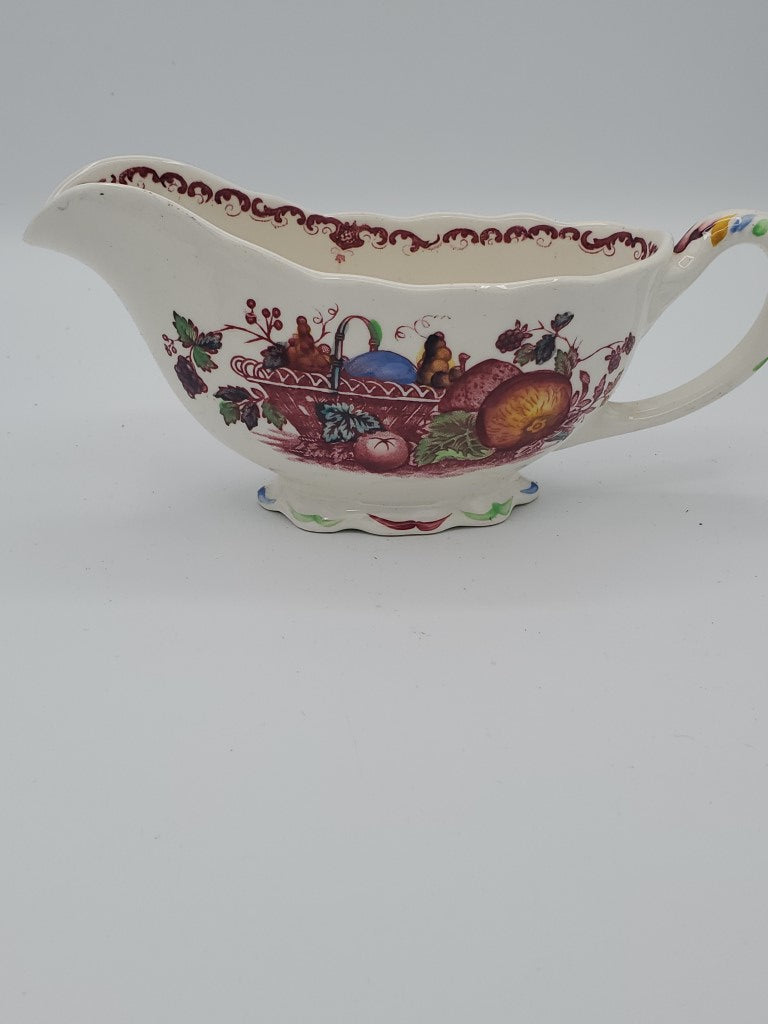 Mason's Fruit Basket Red Multicolor Gravy Boat LK