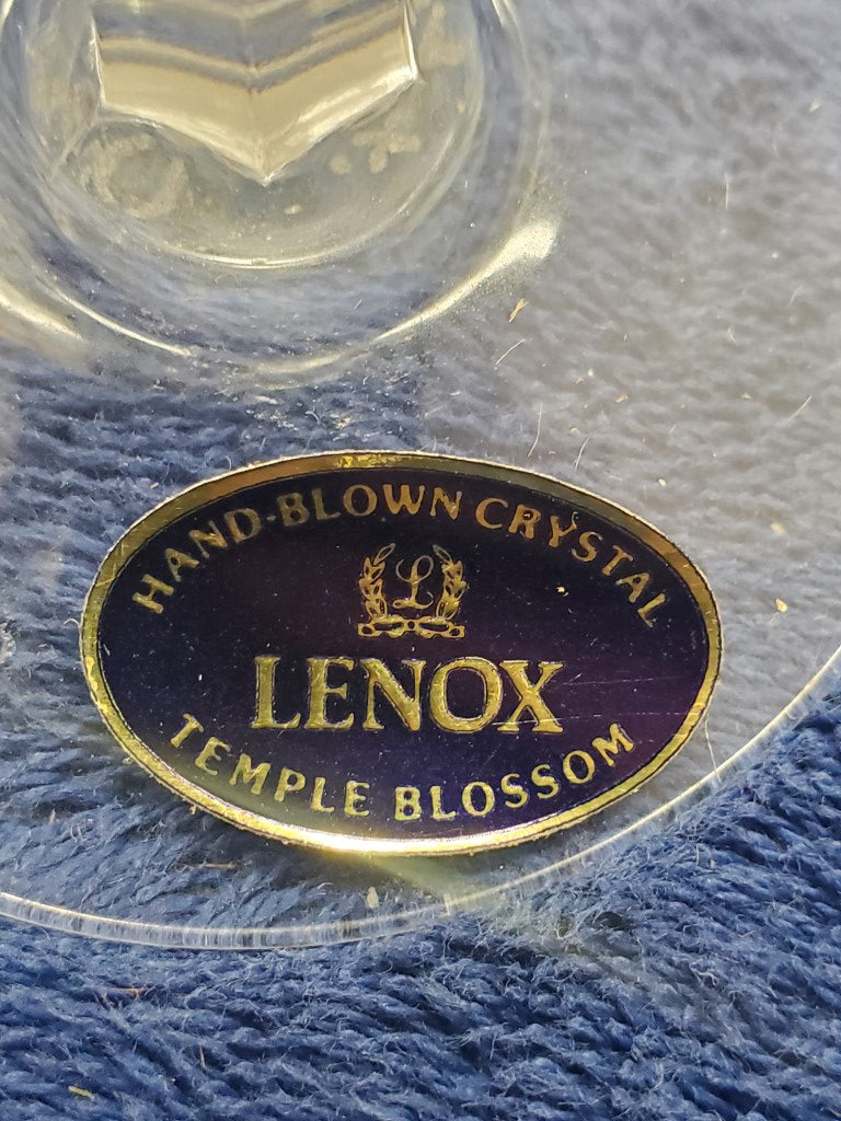 Set of 4 Lenox Temple Blossom Wine Goblets LK