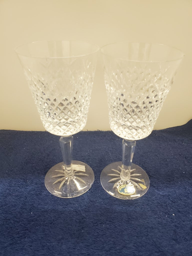 Set of 2 Lenox Crystal Beacon Hill Wine Goblets LK