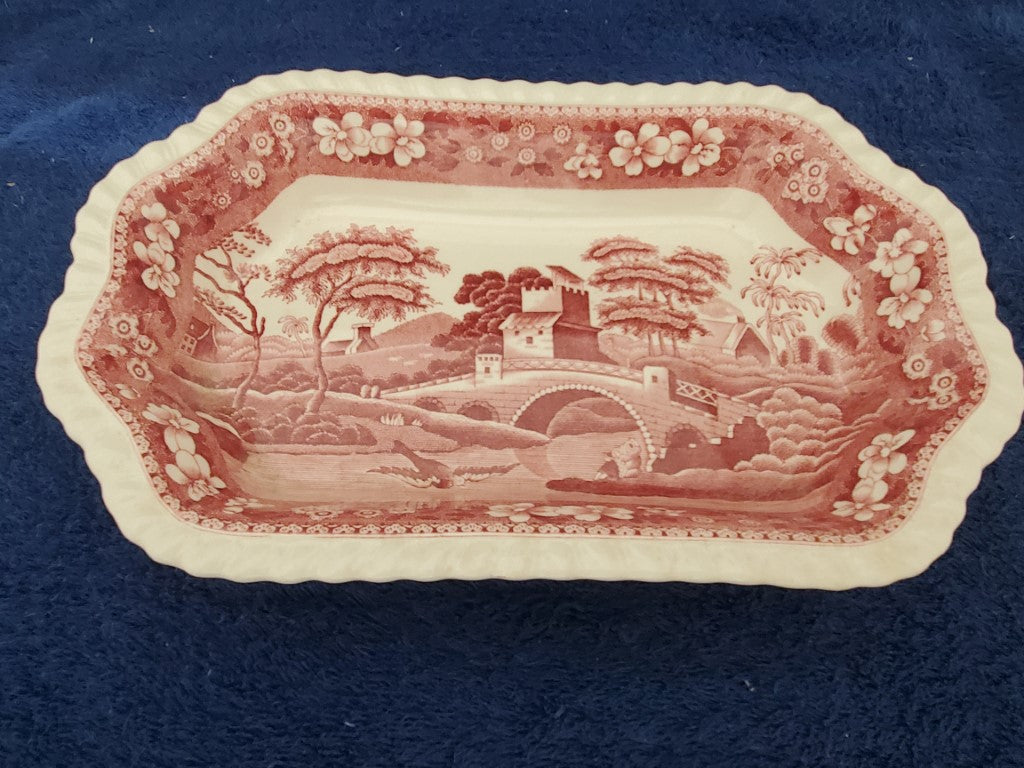 Spode Tower Pink (Older BS) Pickle/Relish Dish