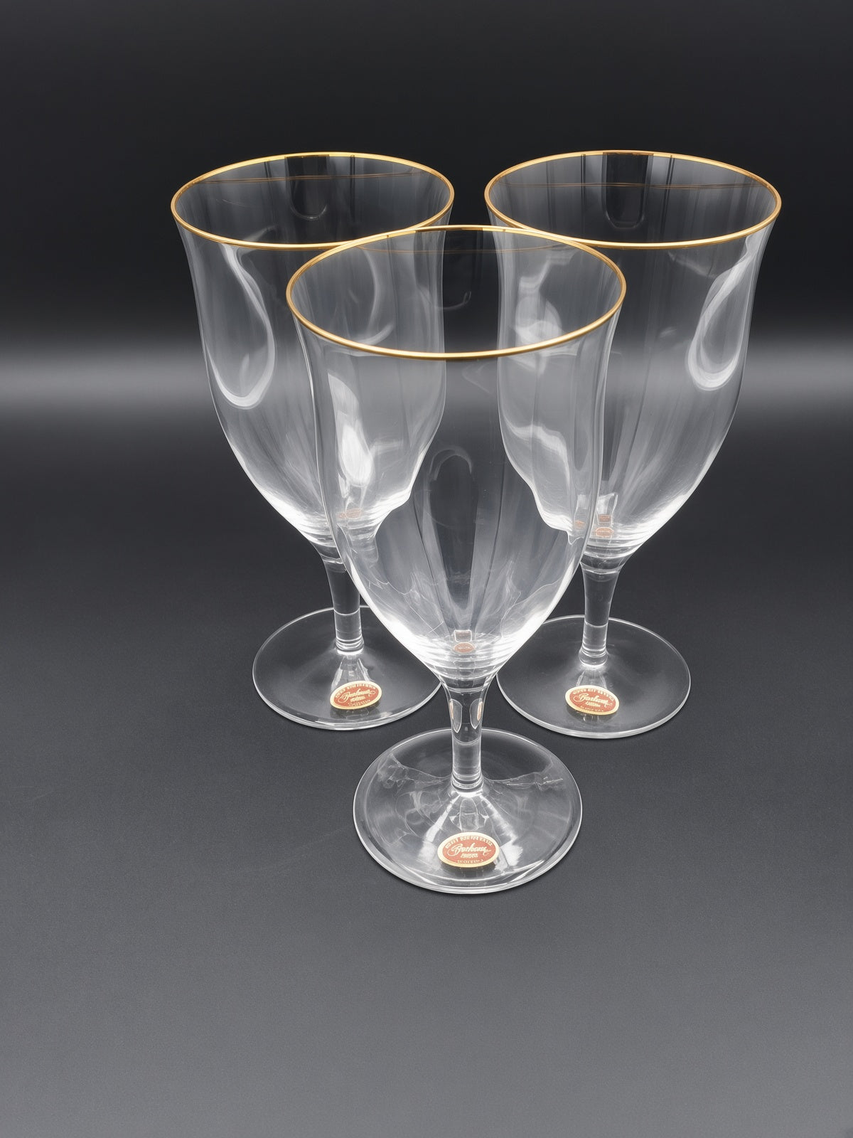 Set of 3 Gorham Laurin Gold Iced Tea Goblets LK