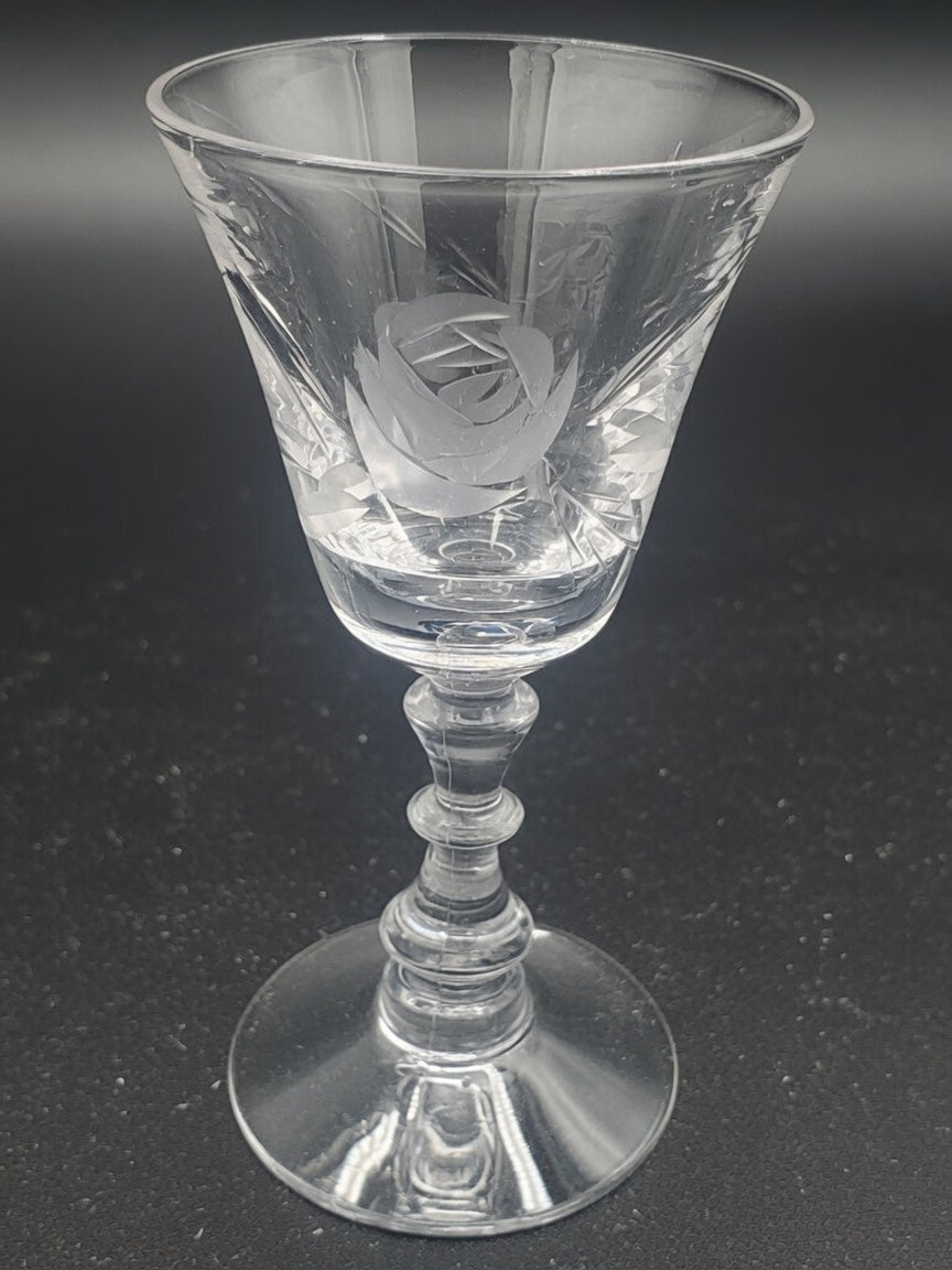 Set of 5 Fostoria Rose Cordial Glasses LK