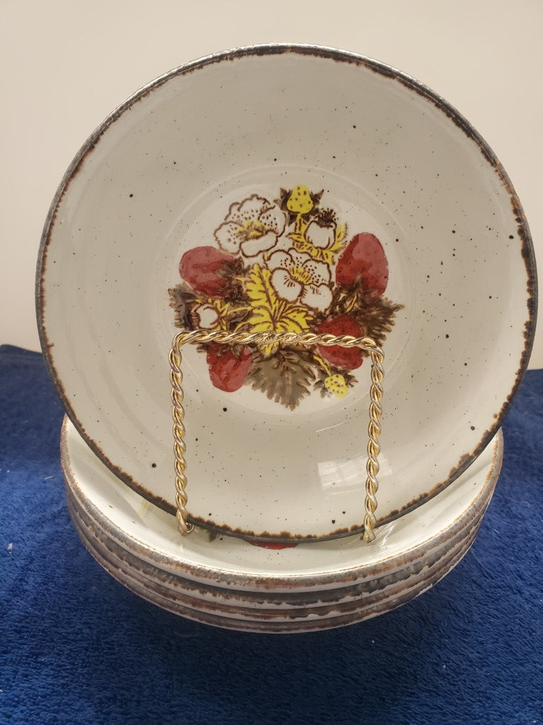 Set of 5 W R Midwinter Strawberry Cereal Bowls LK