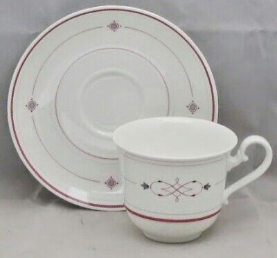 Set of 5 Villeroy & Boch Aragon Flat Cup and Saucer Sets –