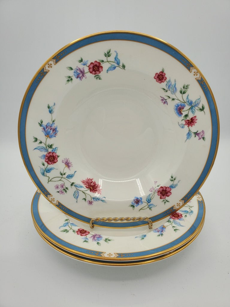 Set of 3 Lenox Saxon Flowers Rim Soup Bowls LK