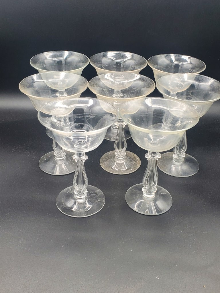 Set of 8 Cambridge Regency Clear (Stem 3575) Champagne/Tall Sherbets LK