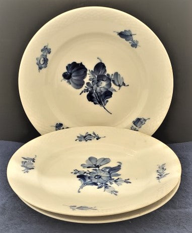 Set of 3 Royal Copenhagen Blue Flowers Braided Salad Plates (8095)