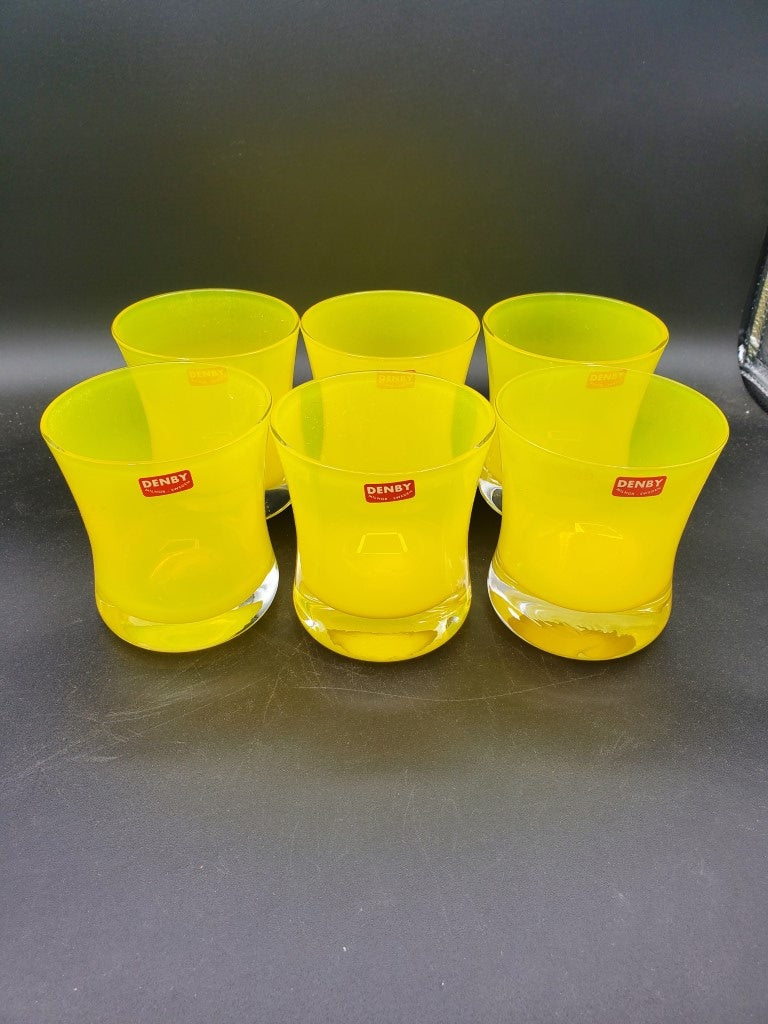 Set of 6 Denby Mirage Lemon Double Old Fashioneds LK