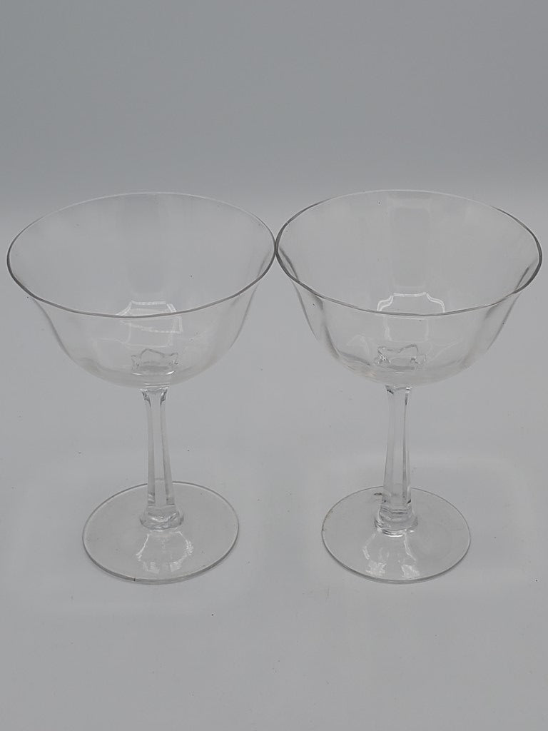 Set of 2 Lenox Crystal Allure (Optic) Champagne/Tall Sherbets LK