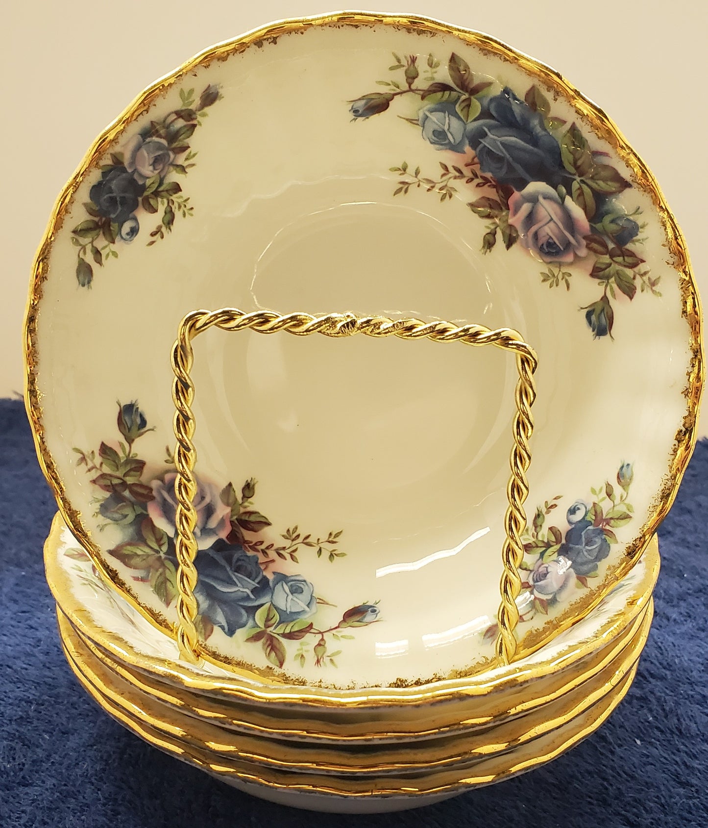 Set of 5 Royal Albert Moonlight Rose Fruit Bowls