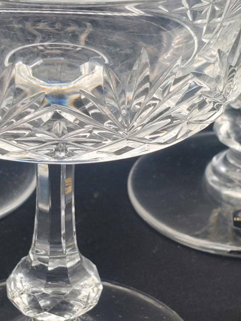 Set of 3 St. Louis Massenet Clear (Cut) Champagne/Tall Sherbets LK