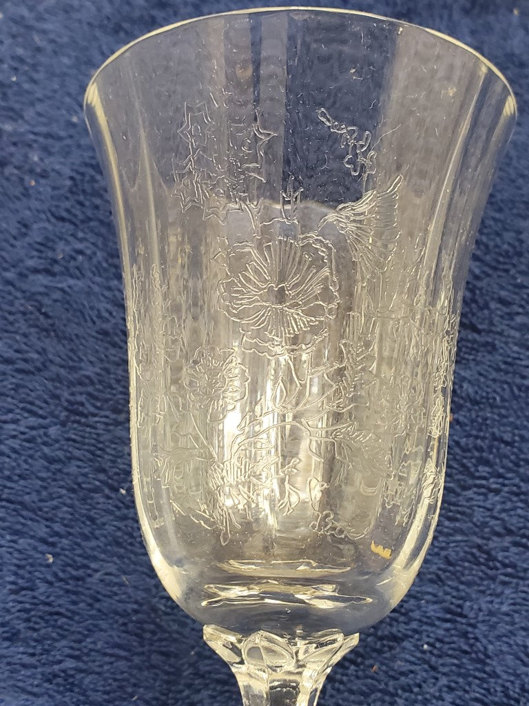 Set of 4 Lenox Temple Blossom Wine Goblets LK