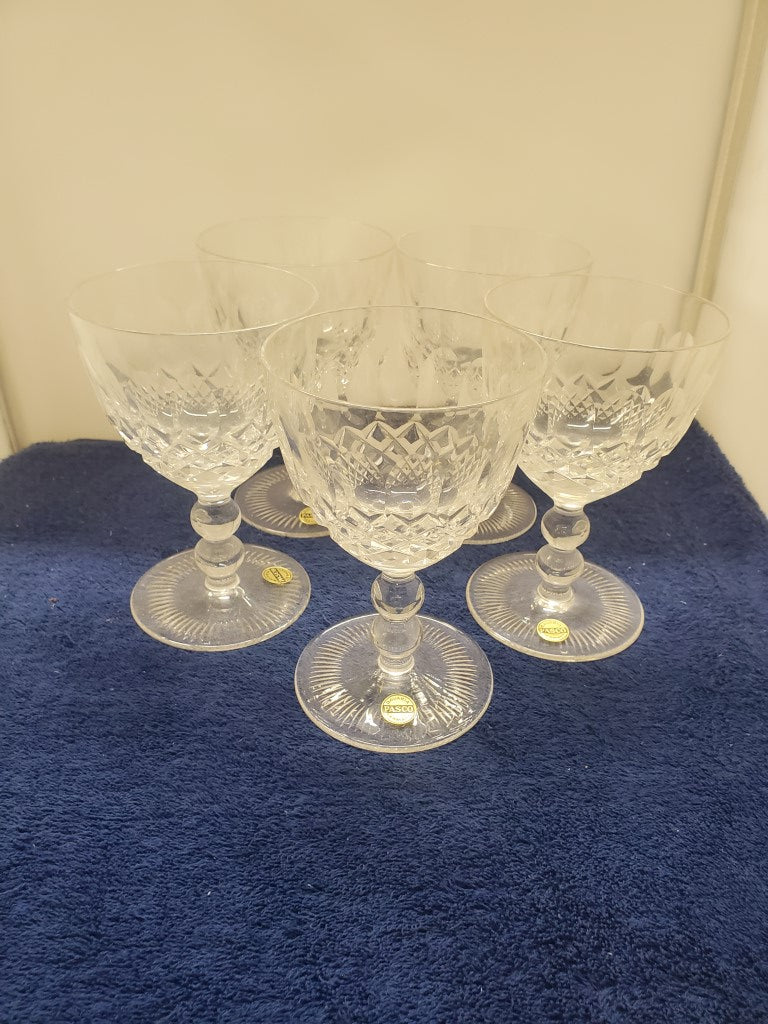 Set of 5 Pasco Elmwood Water Goblets LK