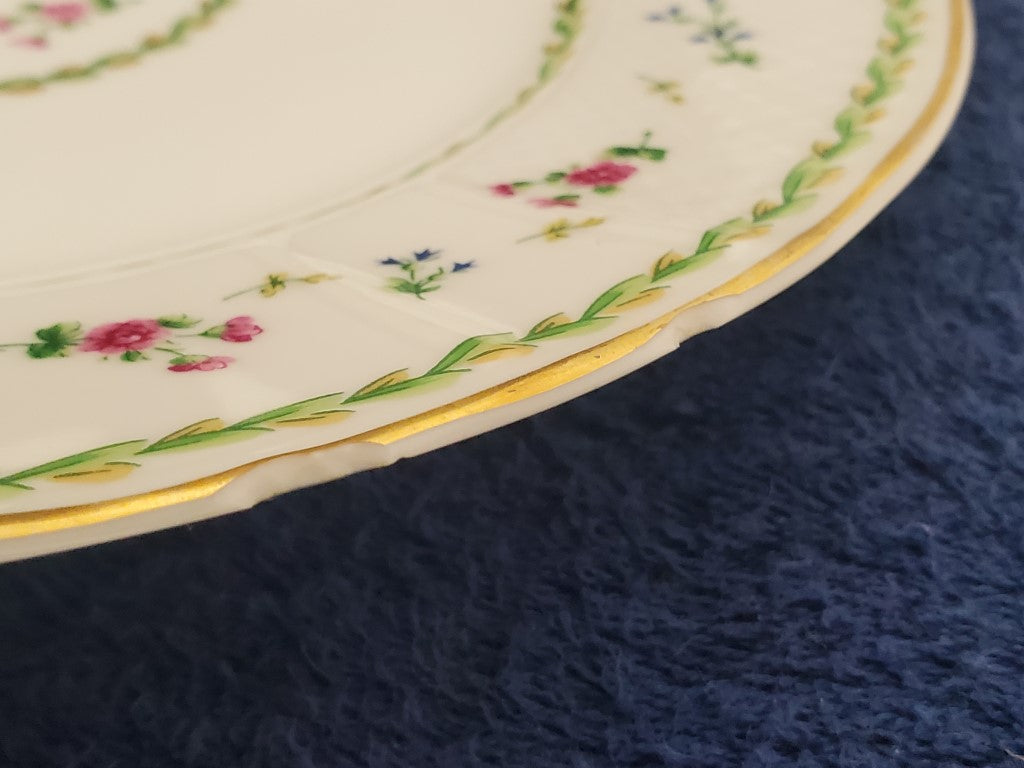Bernardaud Artois Vert Lot of 4 Imperfect Dinner Plates