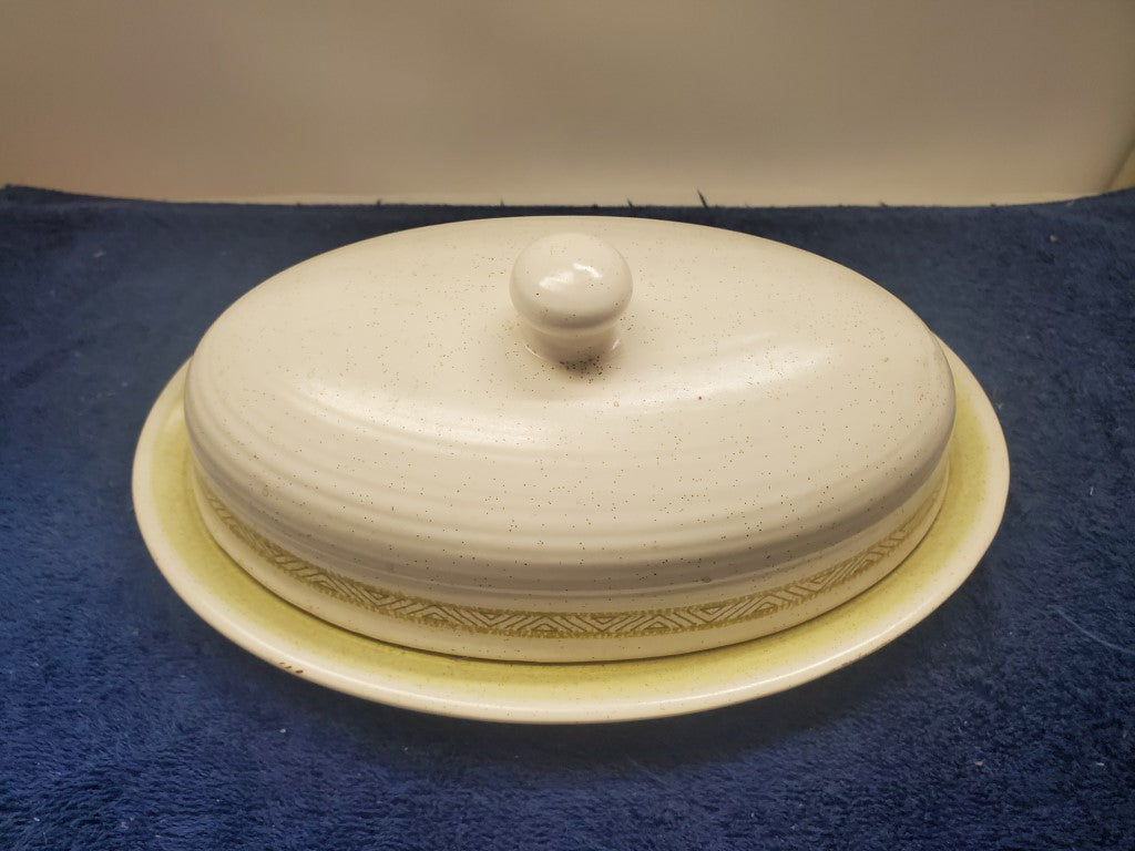 Franciscan Hacienda Green Covered Butter Dish LK