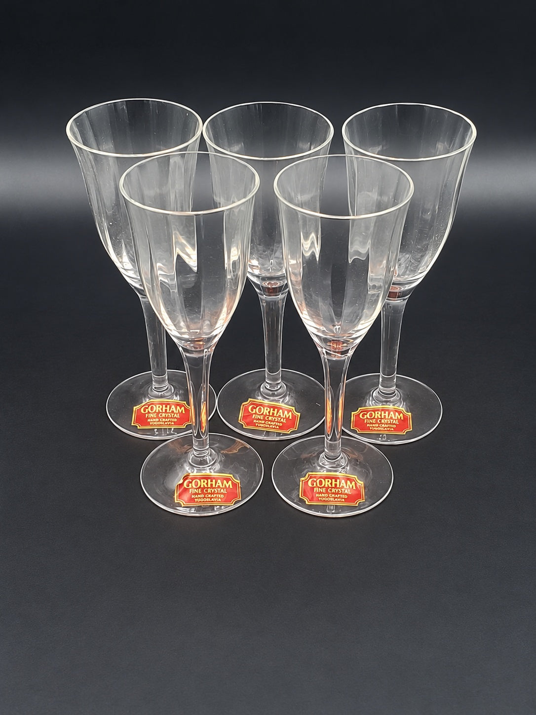 Set of 5 Gorham Laurin Plain Cordial Glasss LK