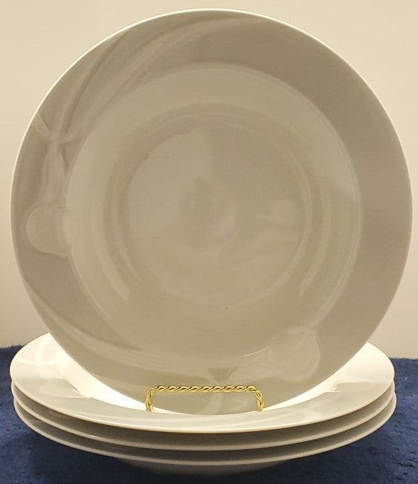 Set of 4 Mikasa Classic Flair Gray Rim Soup Bowls LK