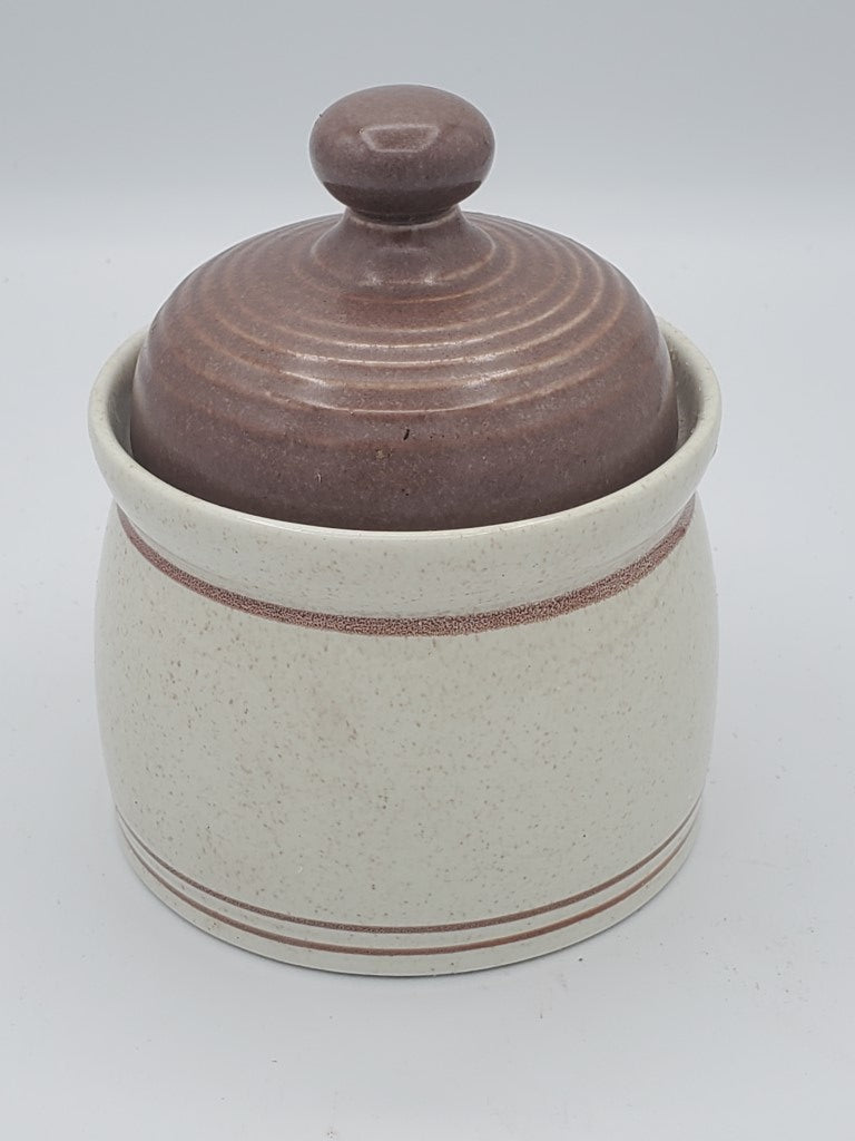 Royal Doulton Nutmeg Sugar Bowl with Brown Lid LK