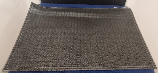 Set of 6 Harman Vinyl Reversible Graphite/White Placemats