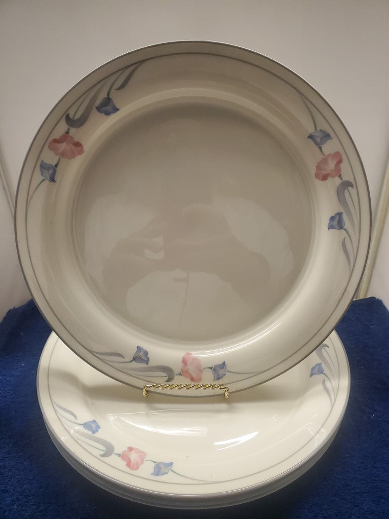 Set of 4 Lenox Glories on Grey Dinner Plates LK