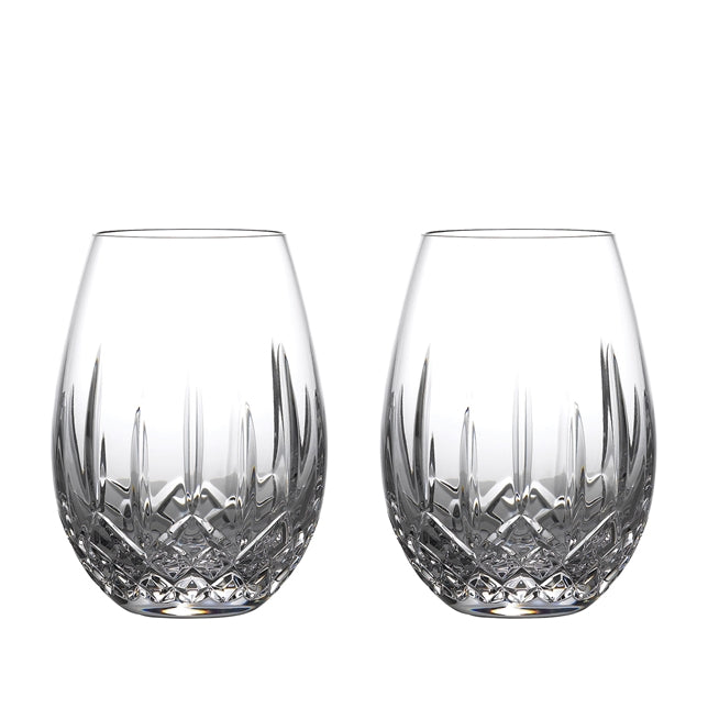 Set of 4 Waterford Lismore Nouveau Stemless Wine Glasses 1060610
