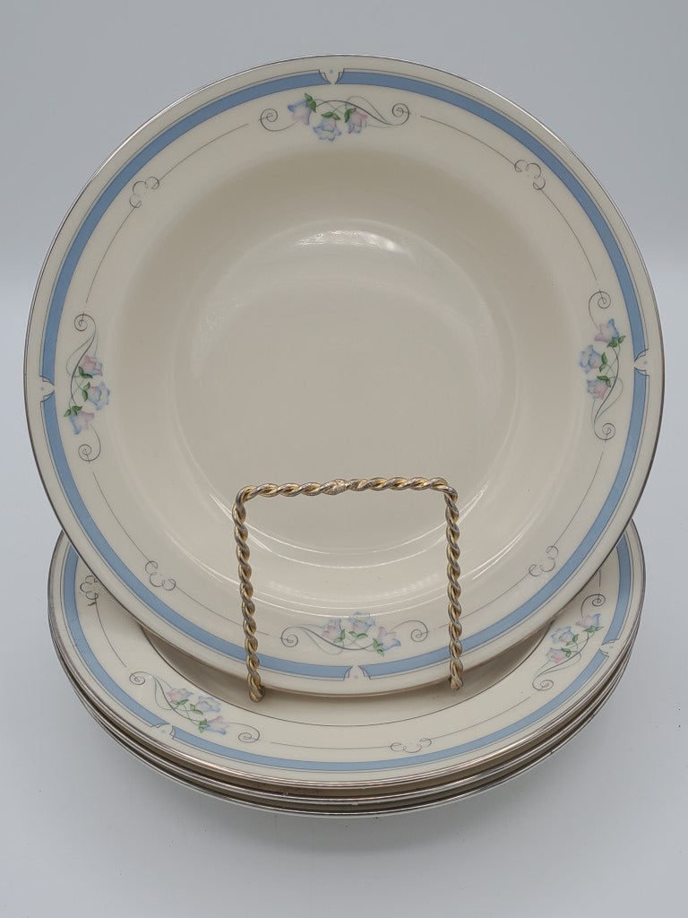 Set of 4 Lenox Ashton Park Rim Soup Bowls LK