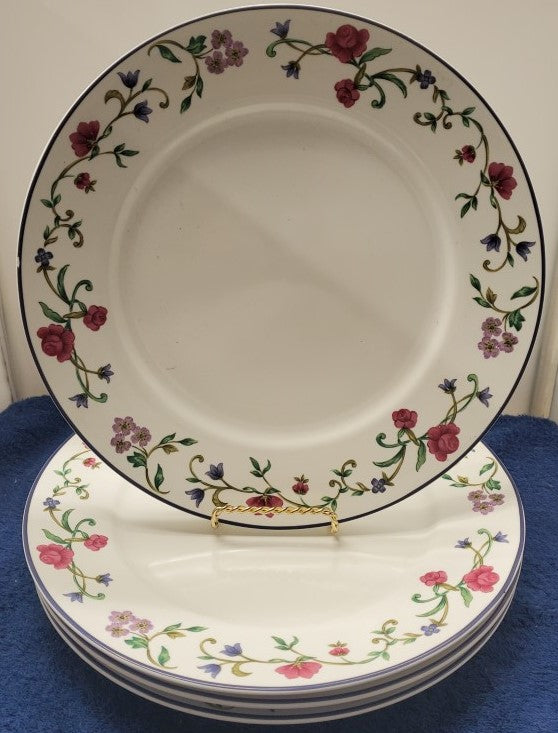 Set of 4 Lenox Rose Garden Dinner Plates LK